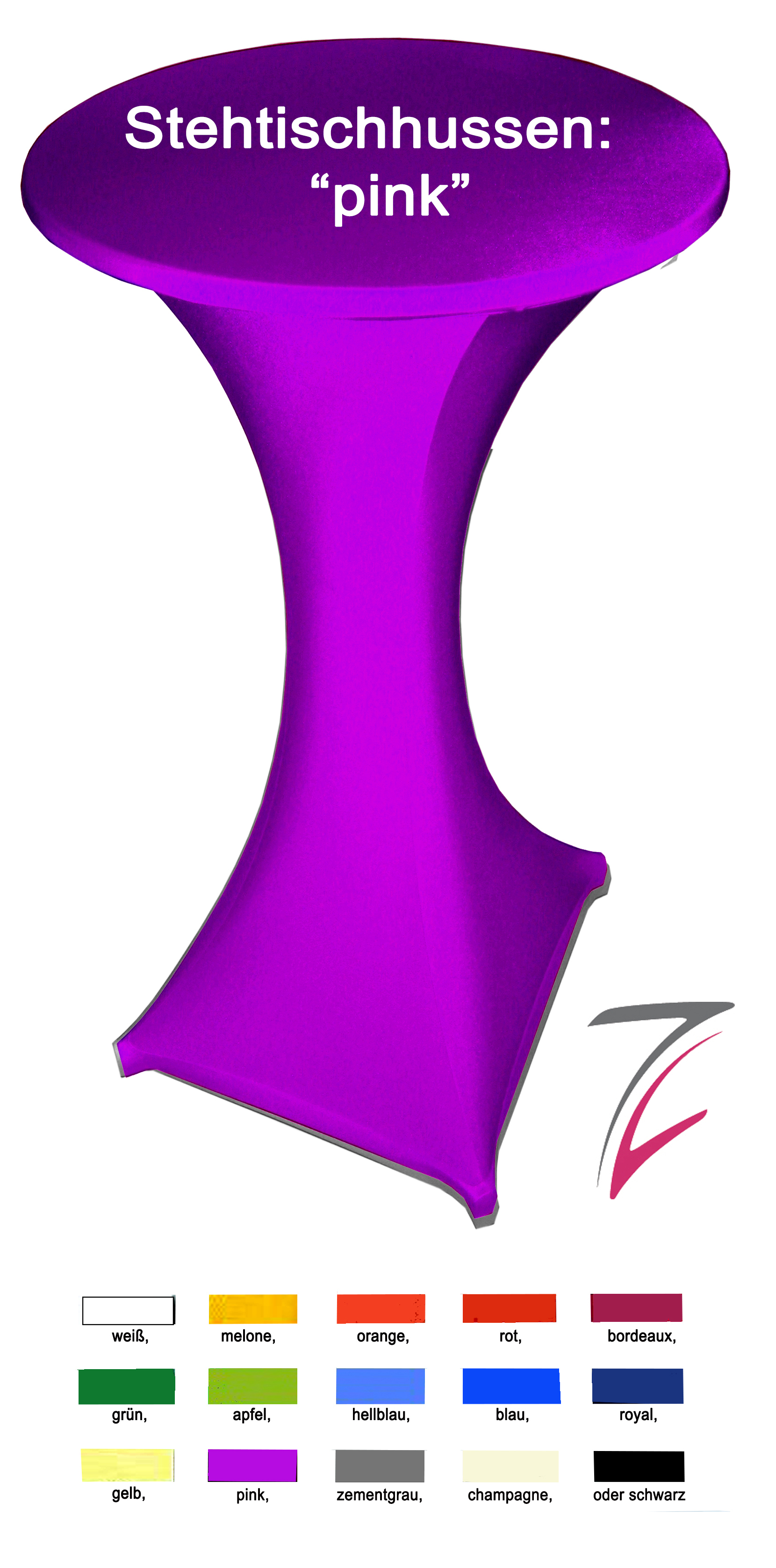 Stehtisch-Stretchhusse Galactica, "lila"